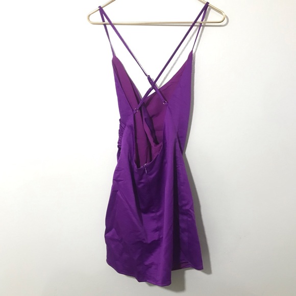 superdown Alicia Wrap Mini Dress in Purple Sz Small - Picture 4 of 6